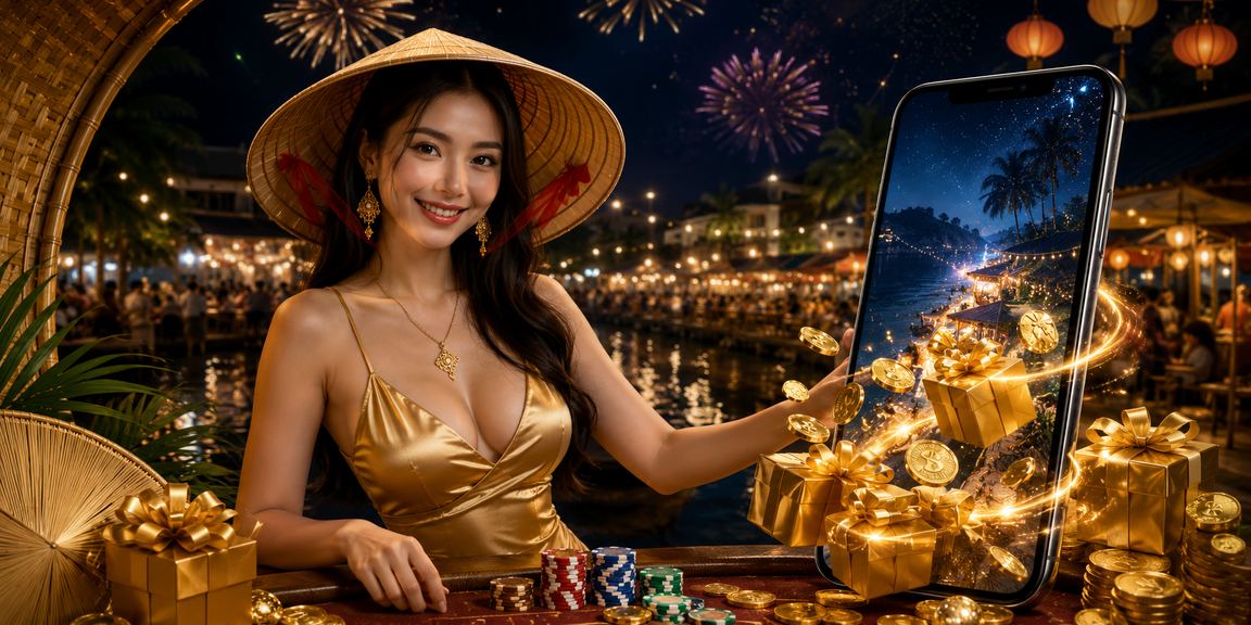 Không gian casino hiện đại tại Việt Nam với bàn cược sôi động
